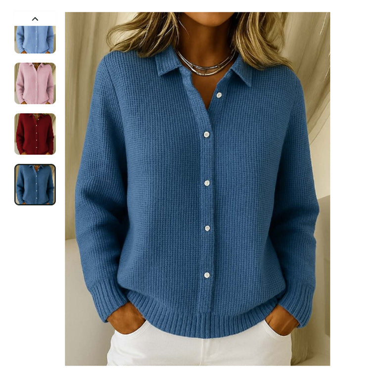 Cardigan tricoté à boutons pour femme