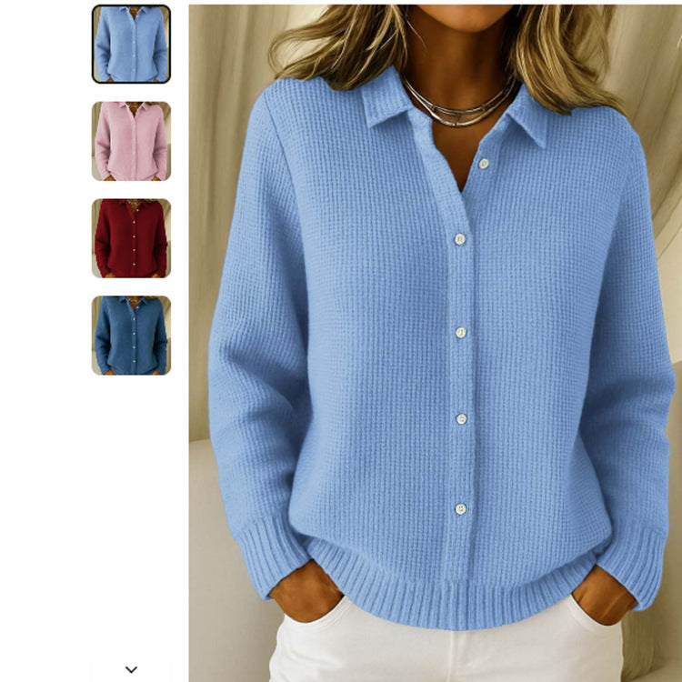 Cardigan tricoté à boutons pour femme